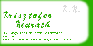 krisztofer neurath business card